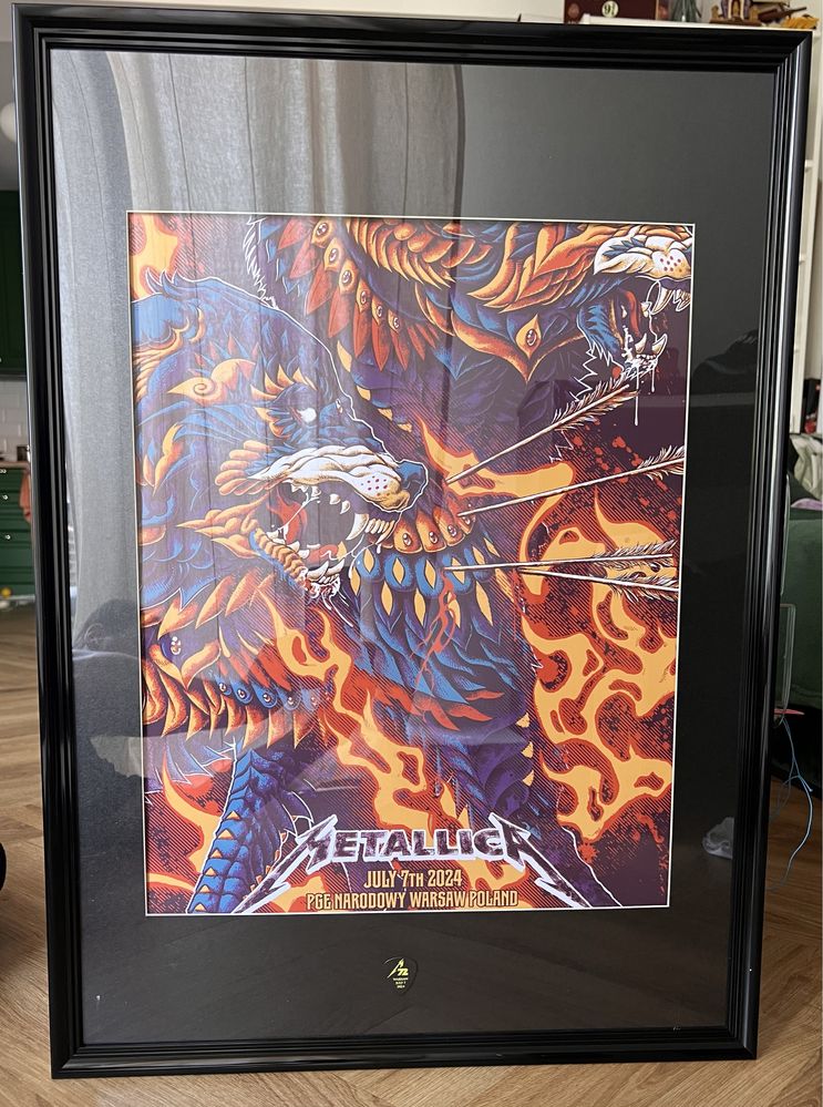 Kostka i plakat Metallica - 7.07.2024 Warszawa - kolekcjonerski unikat