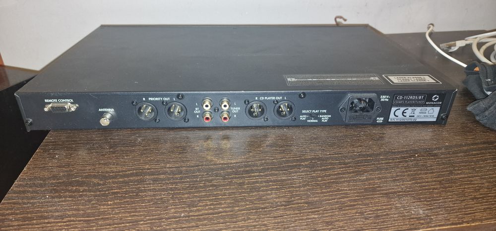 Monacor CD-112RDS/BT  CD/MP3 z tunerem FM RDS