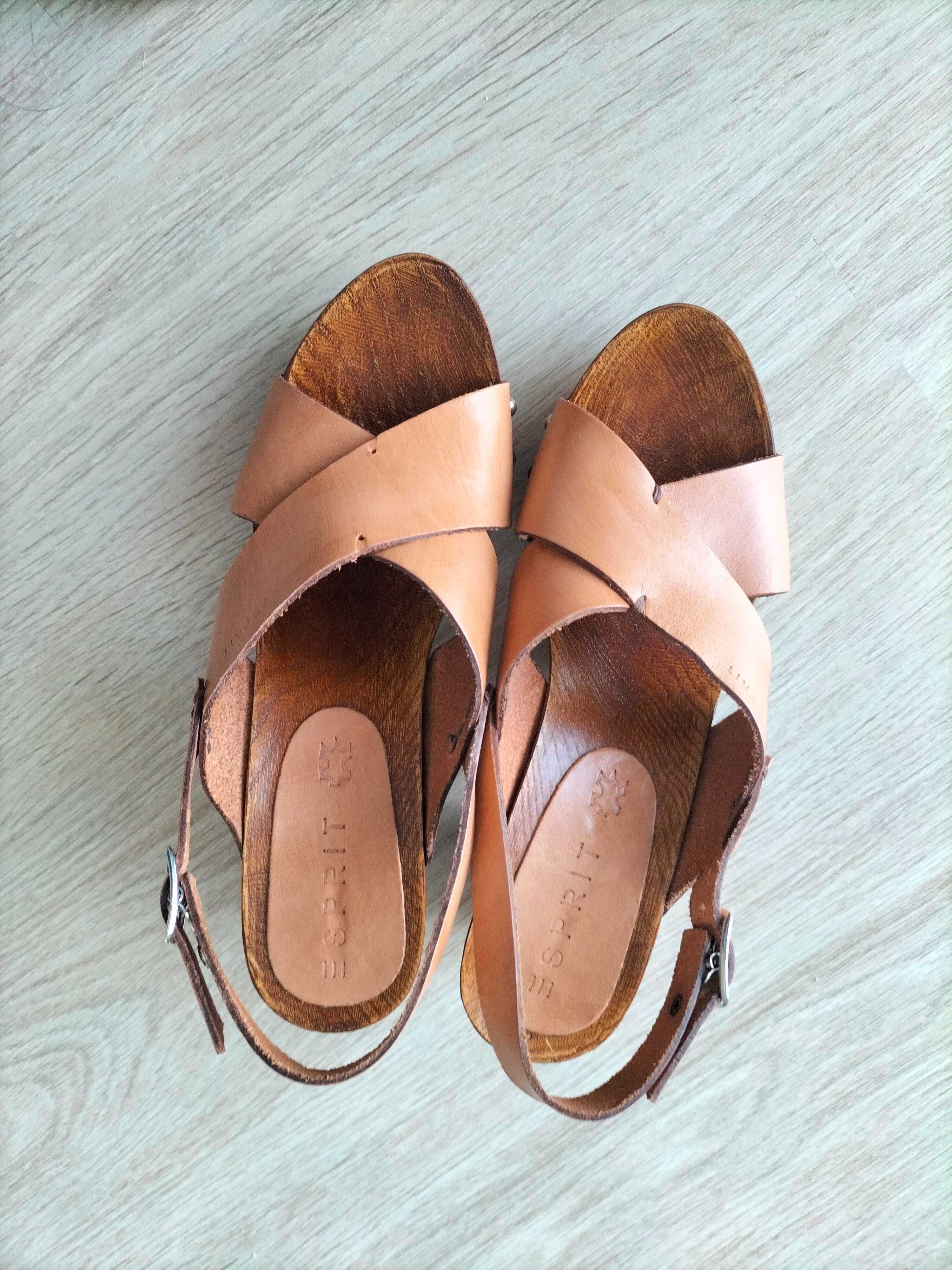 Sandały damskie skórzane Esprit 38