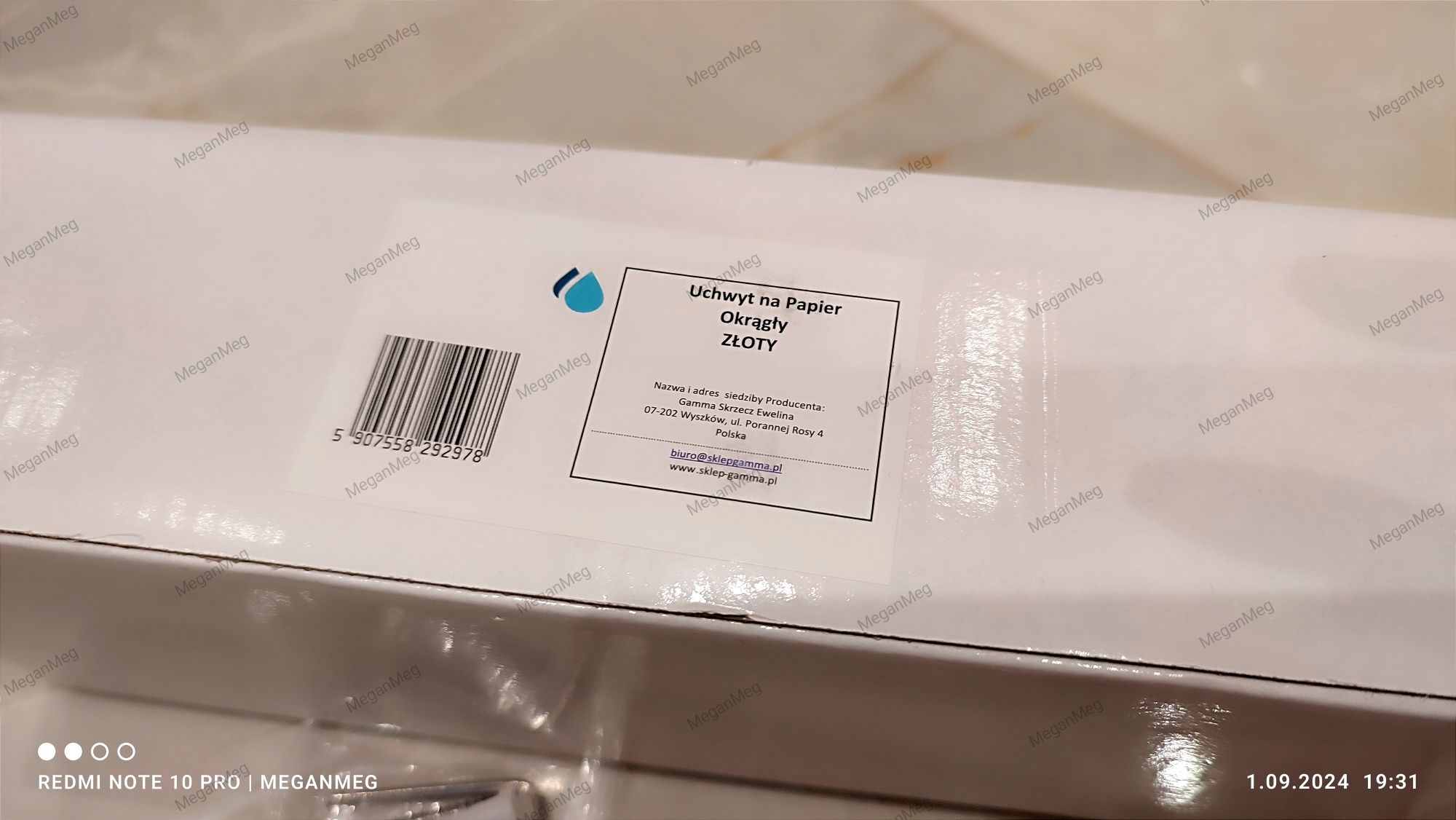 Gamma zestaw uchwytów ściennych do łazienki w kolor złota