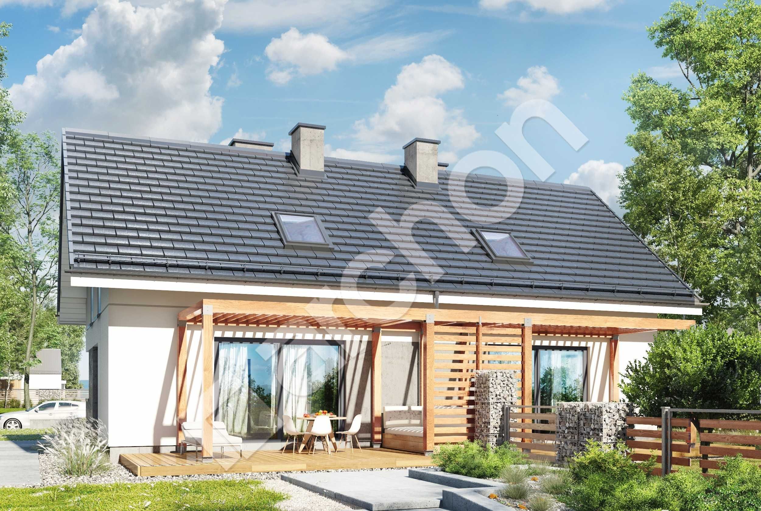 D O M    z ogrodem 200 m2 ,  deweloperski