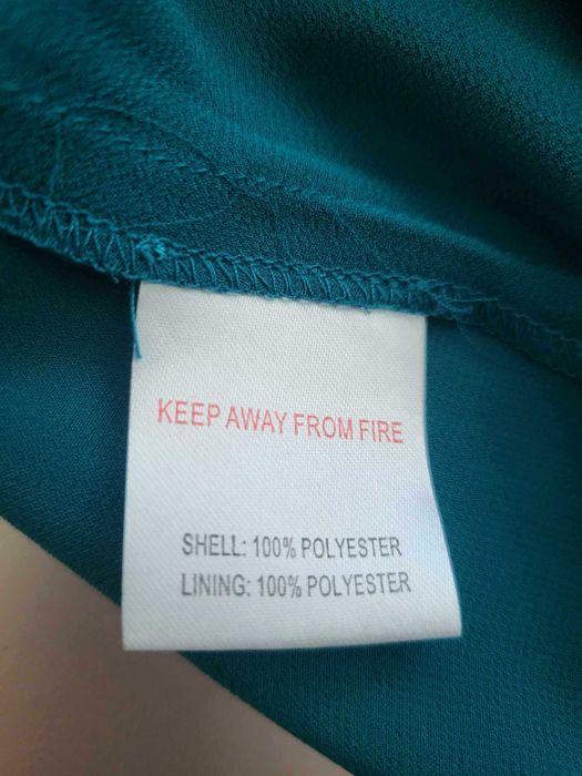Vestido Azul Petróleo com Farripas (NOVO)