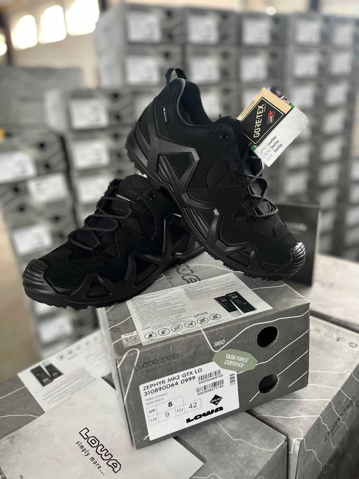 LOWA Тактичні черевики кросівки ZEPHYR GTX® LO MK2 BLACK ОРИГІНАЛ