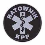 Emblemat odblaskowy RATOWNIK KPP na rzepie 8,5 cm