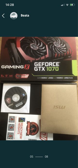 Karta graficzna MSI GEFORCE GTX 1070 8G Gaming