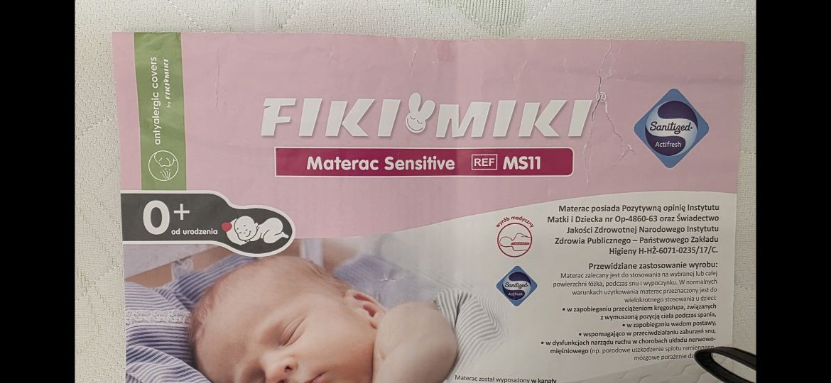 Jak Nowy Materac Fiki Miki 120 x60 Sensitive MS11 memory antyalergiczn