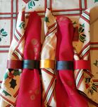 NATAL - Argolas para guardanapos em couro personalizadas