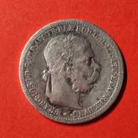 Монета 1 крона Австрия 1895 г. серебро (оригинал)