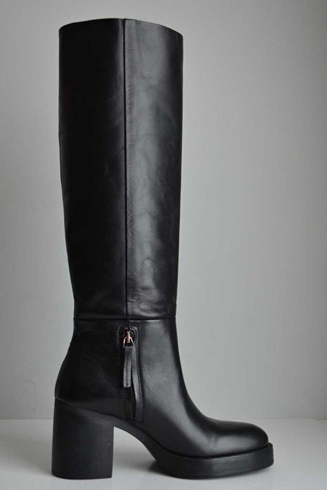 ZGRABNE kozaki ZARA na praktycznej platformie i wygodnym obcasie 38