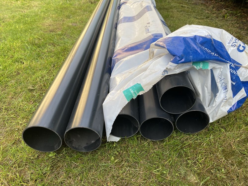 Rynny, rury spustowe PCV 90mm, Gamrat, grafit, 5szt x 4 m - 20 metrów