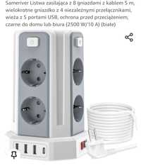 Listwa Zasilająca. 8gniazd. 5 Usb. Nowa! Okazja!