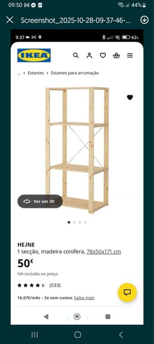 Estante ikea hejne