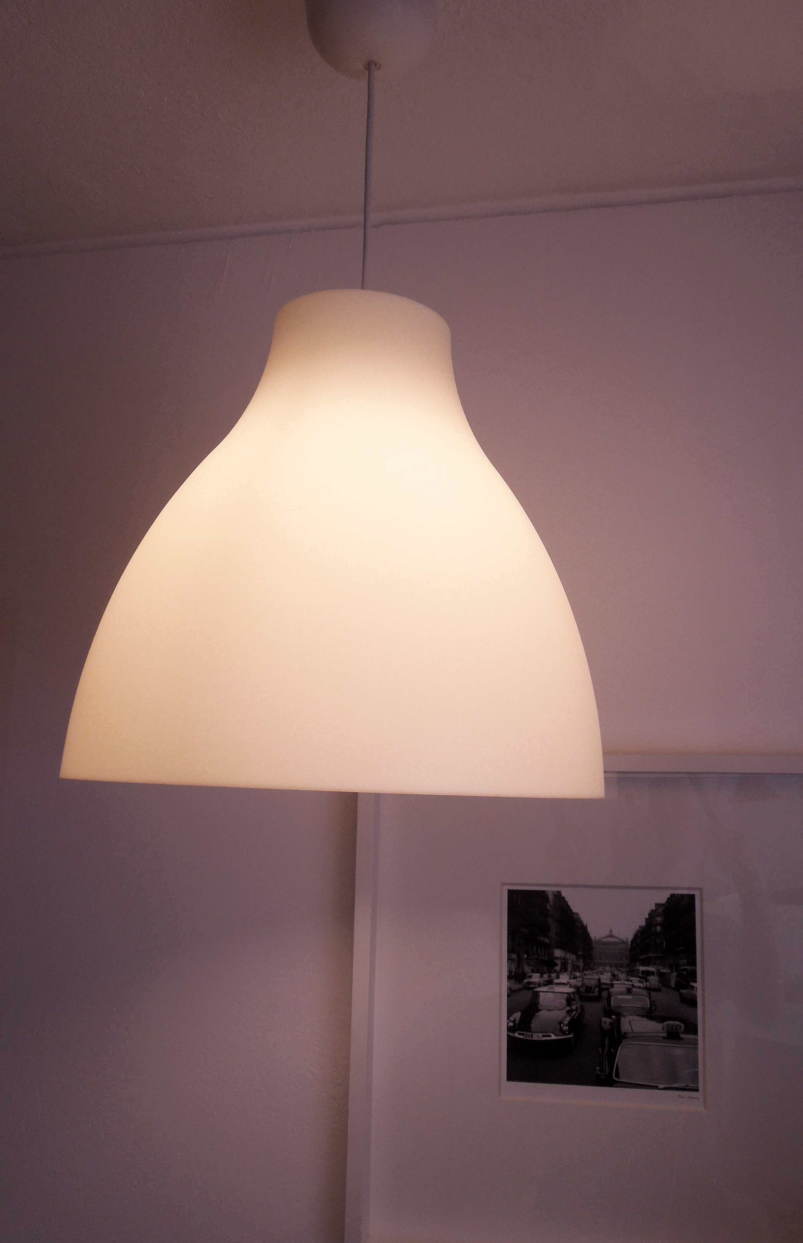 Ikea Melodi - candeeiro suspenso branco 38cm com lâmpada eco OSRAM