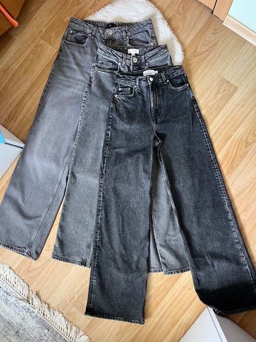 Сірі джинси &other stories роз. xs-24/32, h&m роз. s-36, f&f - роз.m-l