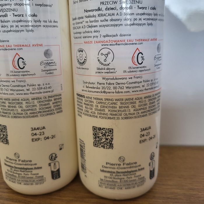 Avene Xeracalm A.D Balsam uzupełniający lipidy 2x400 ml