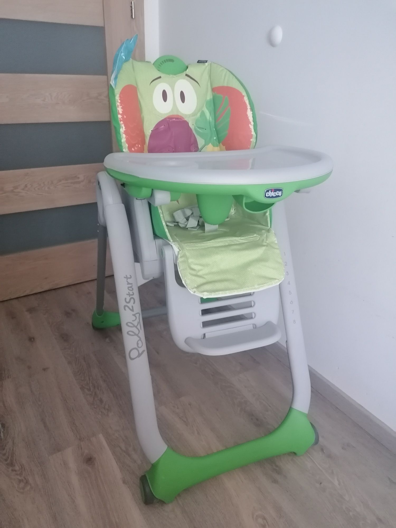 -70%| Krzesełko do karmienia Chicco Polly 2 Start Parrot | 3 w 1 kółka