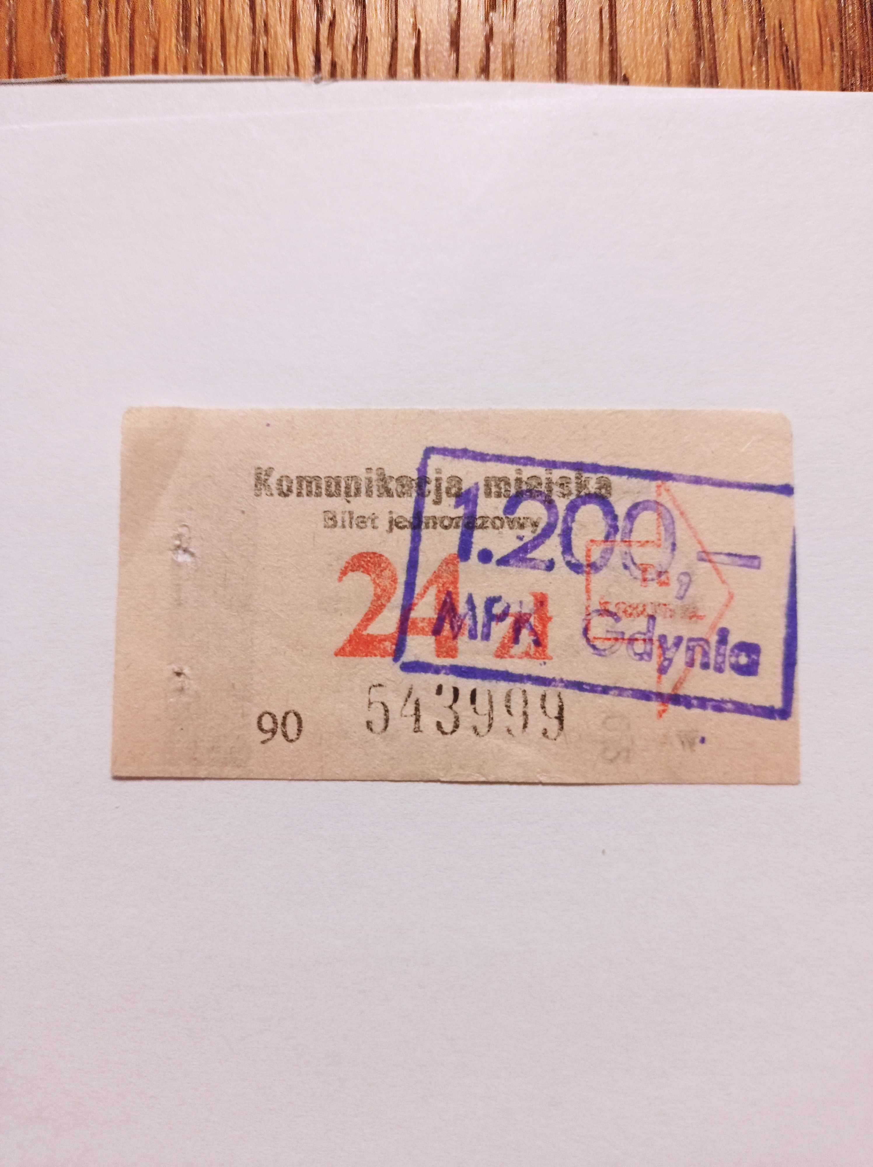 Bilety komunikacji miejskiej- Gdynia ,Łódź ,Toruń