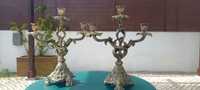 Par de candelabros em estanho