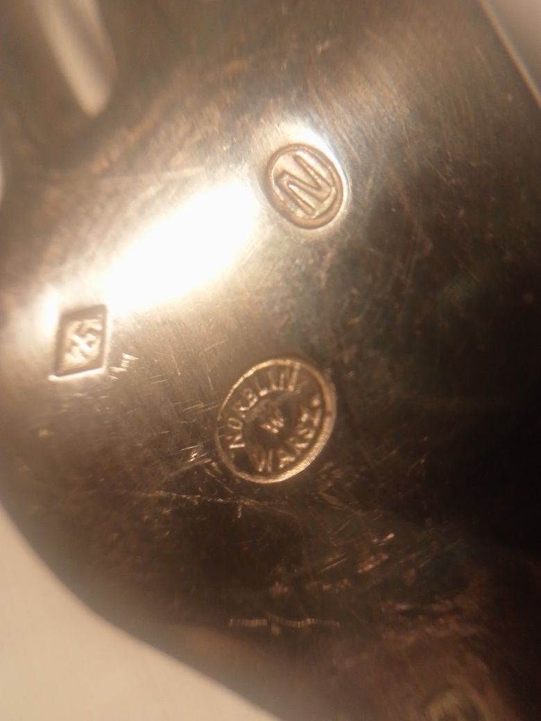Polskie sztućce w etui Norblin Warszawa Plewkiewicz XIXw. Plater Orygi
