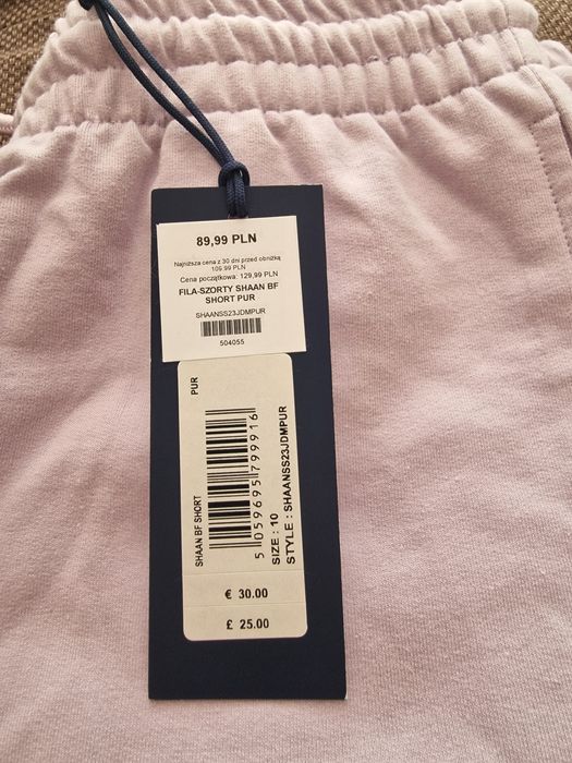 Fila szorty damskie  SHAAN BF SHORT PUR rozmiar S