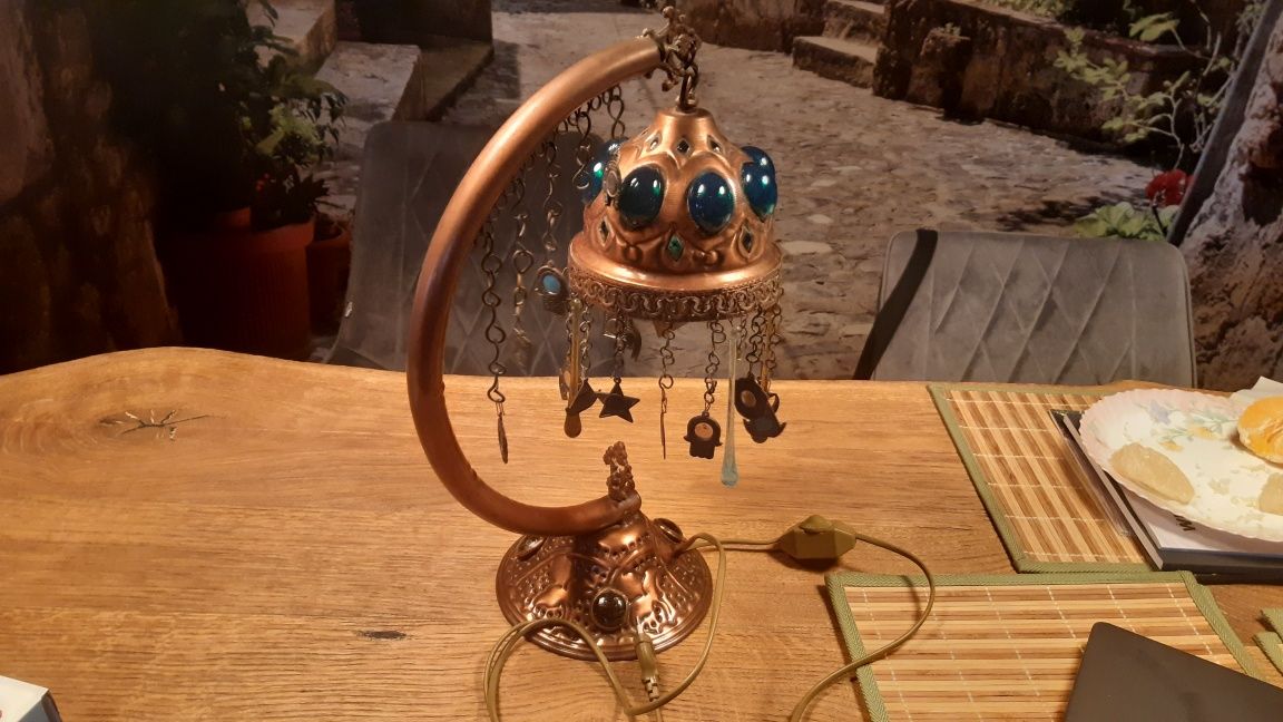 Stara lampa miedziana
