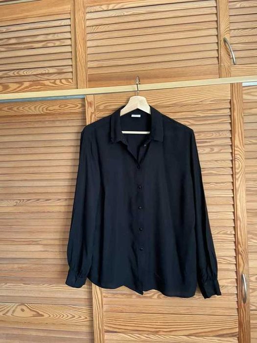 czarna koszula bluzka 34 XS oversize wiskoza jacqueline de yong ONLY