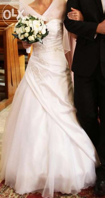 Suknia ślubna biała - rozmiar 34