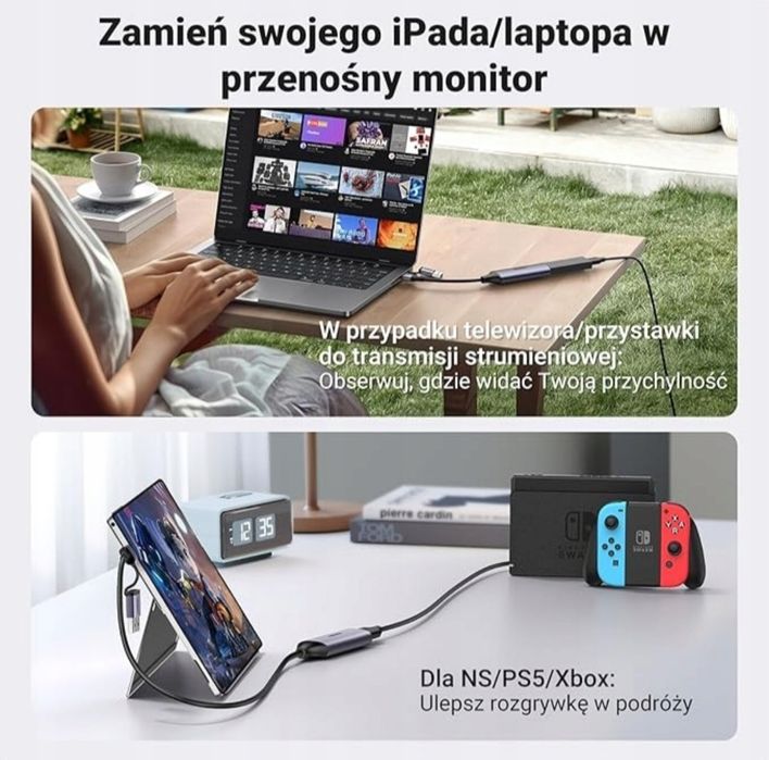UGREEN Karta przechwytująca wideo HDMI na USB A+C 4K30Hz 1080P