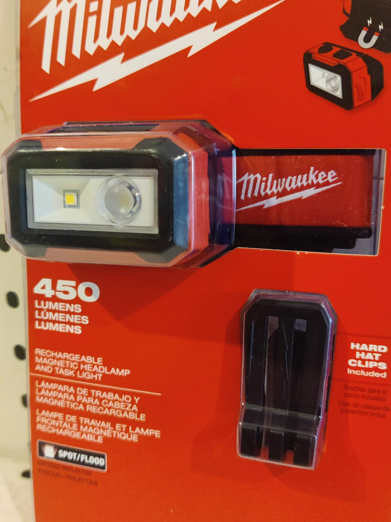 Milwaukee 2012R 450Lum перезаряжаемый налобный фонарь Оригинал США