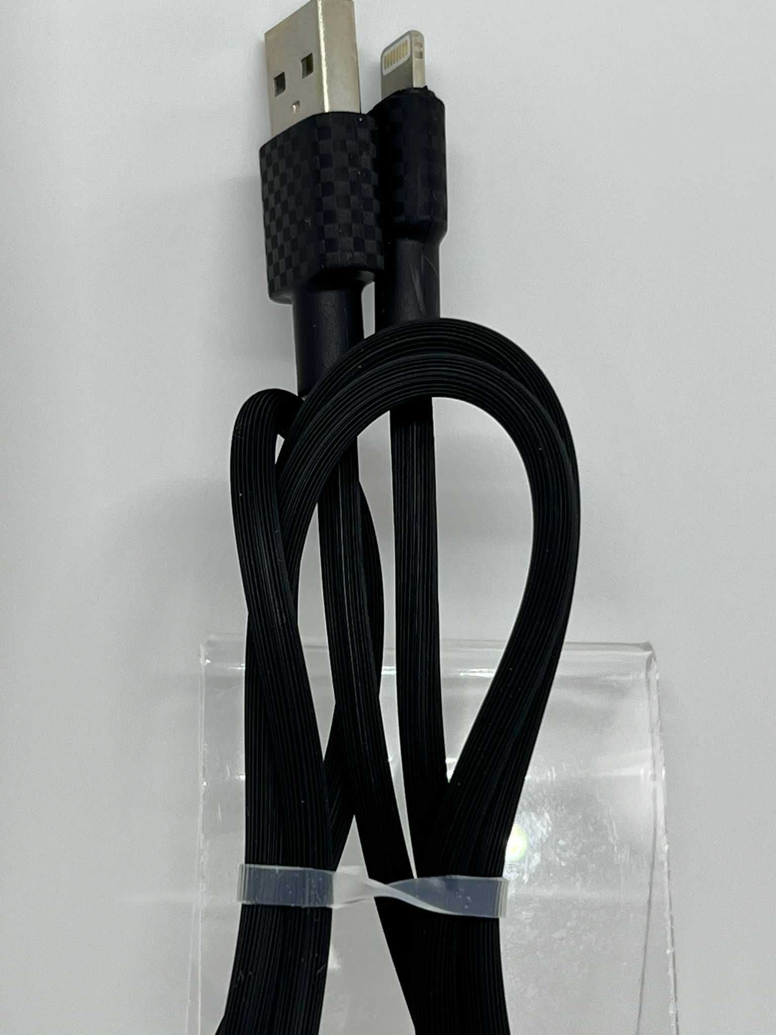 Kabel USB A do Lightning 2,4A 1 m czarny - oplot HOCO