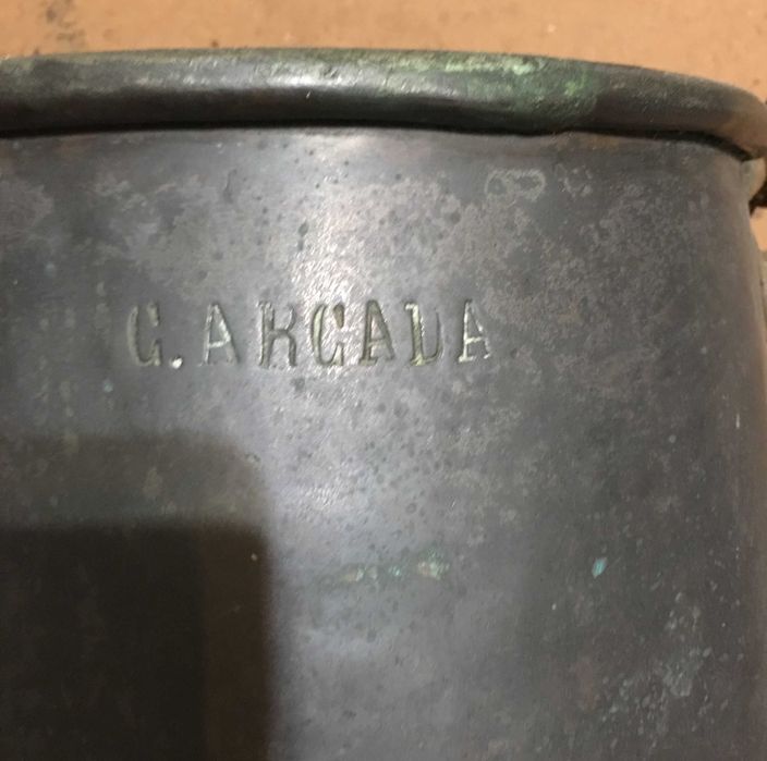 Panela café antiga metal vintage