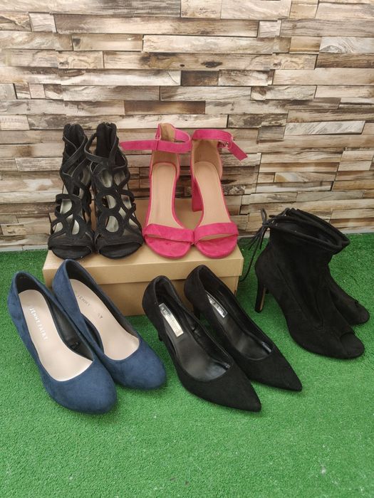 Zestaw butów na obcasie szpilki rozm 36.