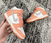 Кроссовки Женские NIKE Dunk DUHIGH SALMON Orange/White Размер 36