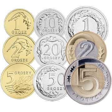 5x komplet monet obiegowych 2025