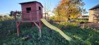 Domek drewniany do ogrodu dla dzieci