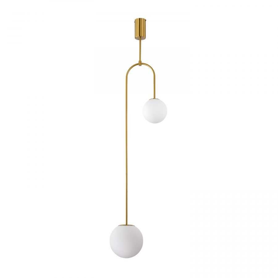 Candeeiro de teto design dourado globos