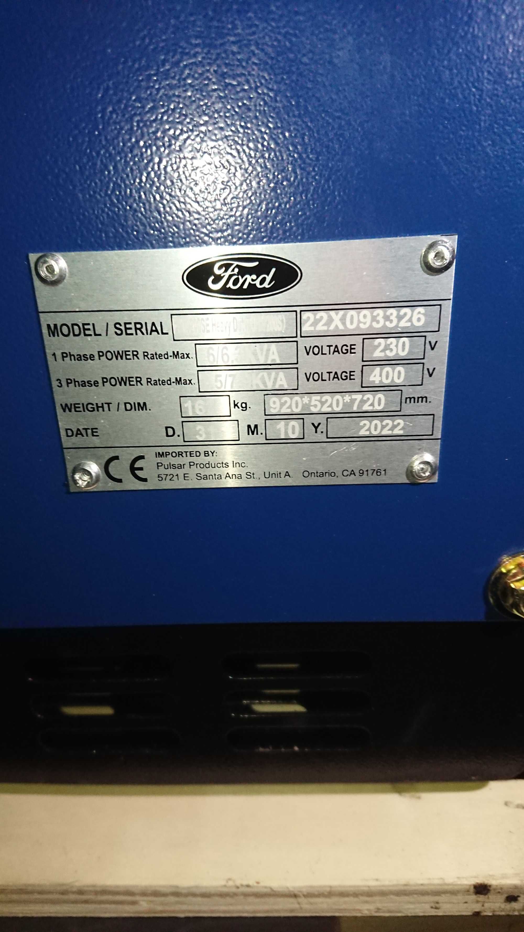 Генератор дизельный 6 kW FORD FDT9200SE