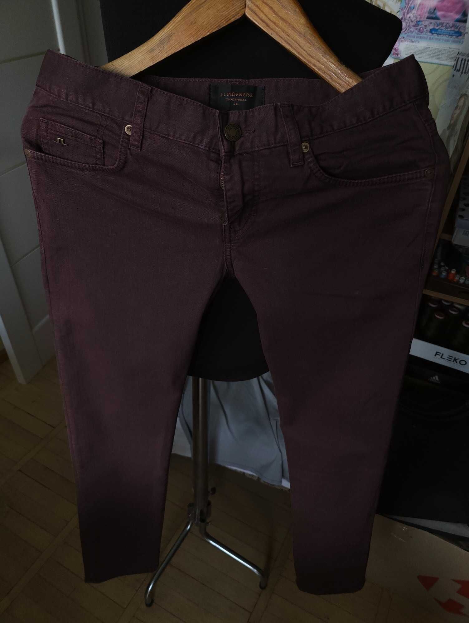 Джинсы J. Lindberg jeans Sweden w30 stretch bordo.