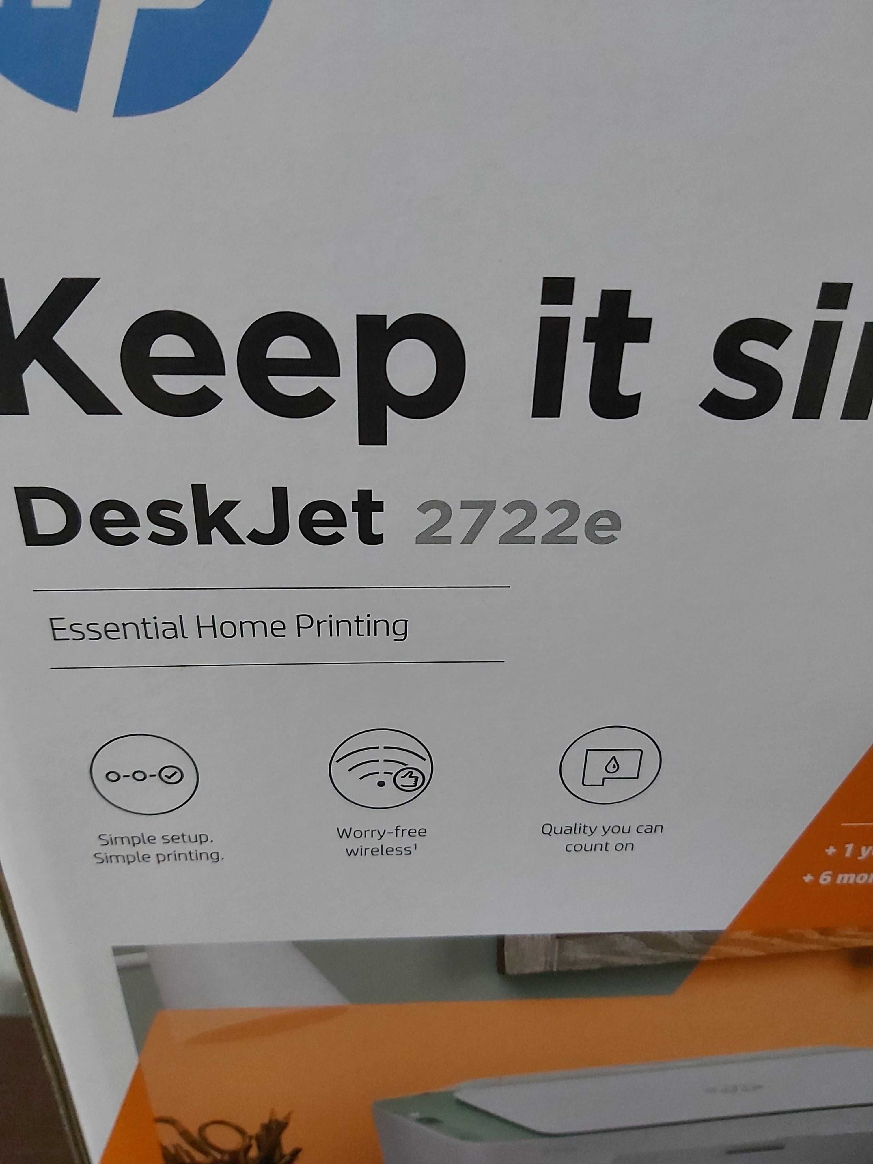 Impressora Multifunções HP Deskjet 2722e semi nova