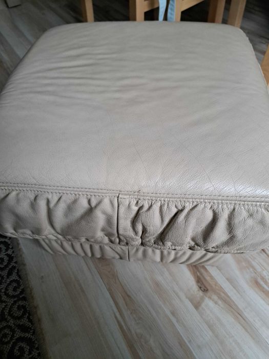 fotel skórzany Kler z pufą