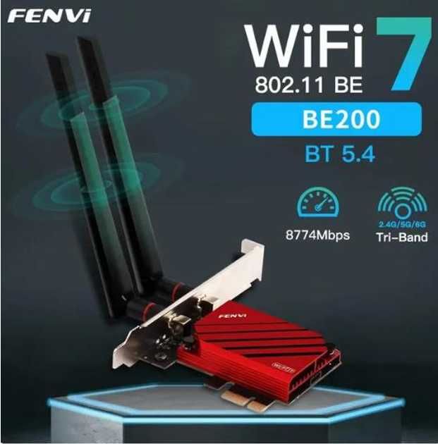 Wi-Fi 6E адаптер FENVI AXE3000 intel ax210 + Bluetooth и WiFi 7 BE200