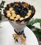 Bukiet Ferrero Rocher róże mydlane Rocznica Ślub Urodziny Imieniny (1)