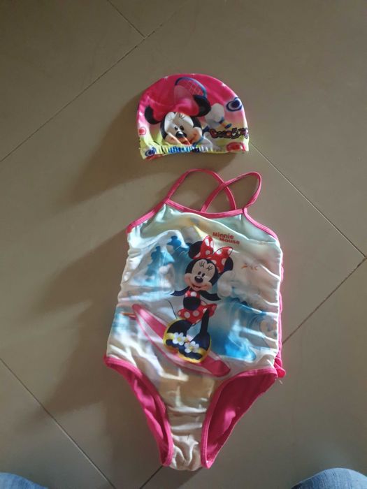 Fato banho da minnie com toca minnie