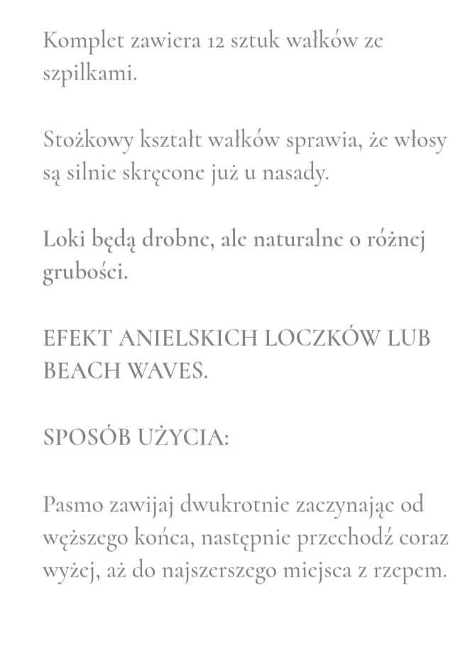 Wałki stożkowe do włosów
