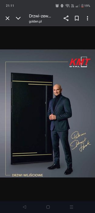 Drzwi KMT Superterm 90 - czarny złoto