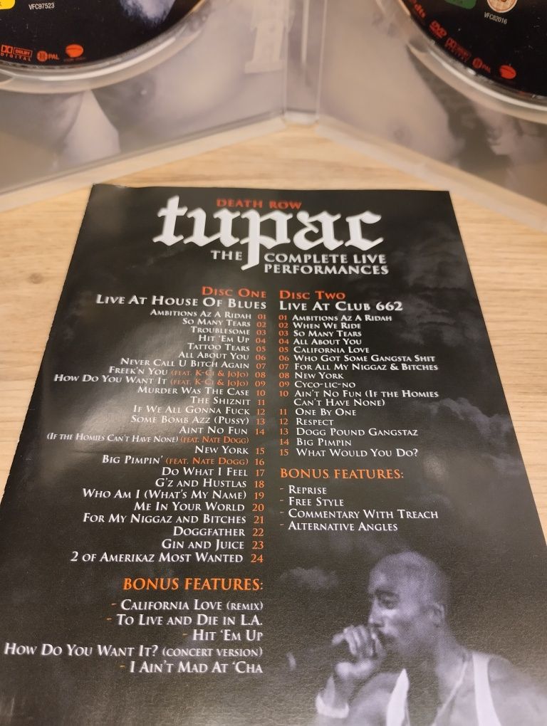 2pac , Tupac shakur live at the house of blues , club 662 , 2 DVD