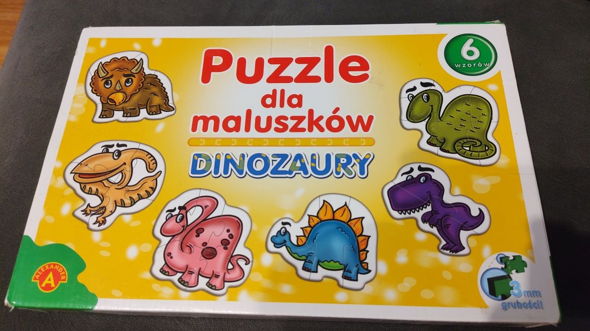 Puzzle Dinozaury 6 wzorów