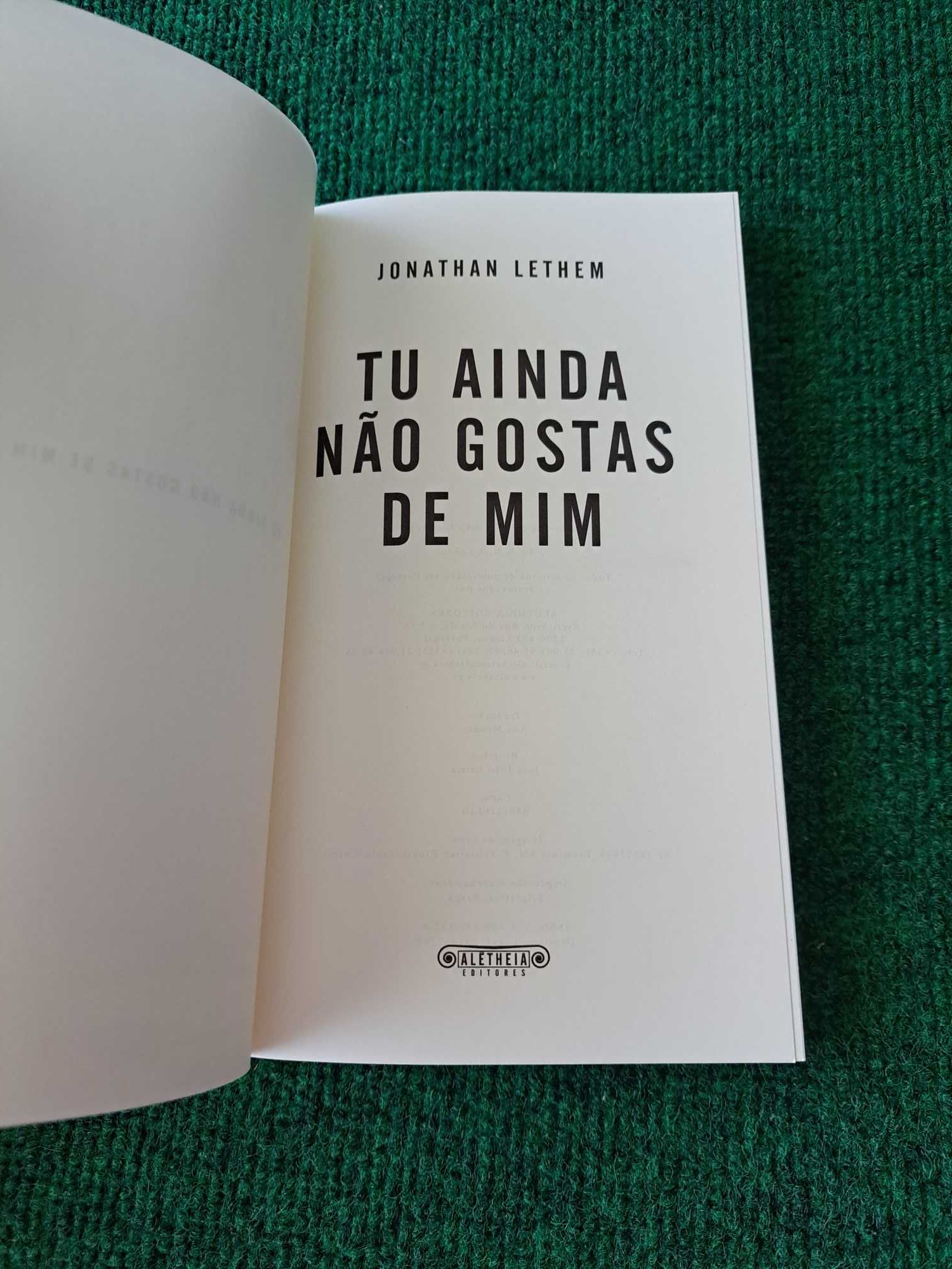 Tu ainda não gostas de mim - Jonathan Lethem