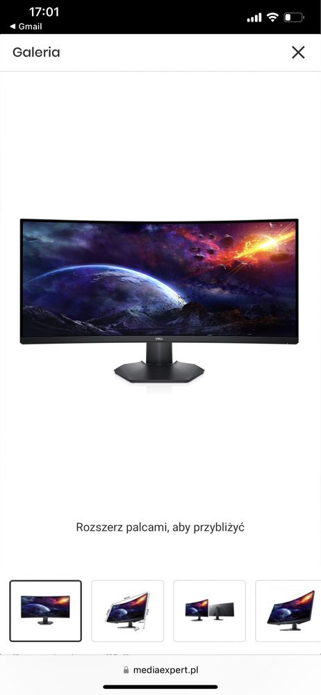 Monitor DELL S3422DWG 34" 3440x1440px 144Hz 2 ms Curved