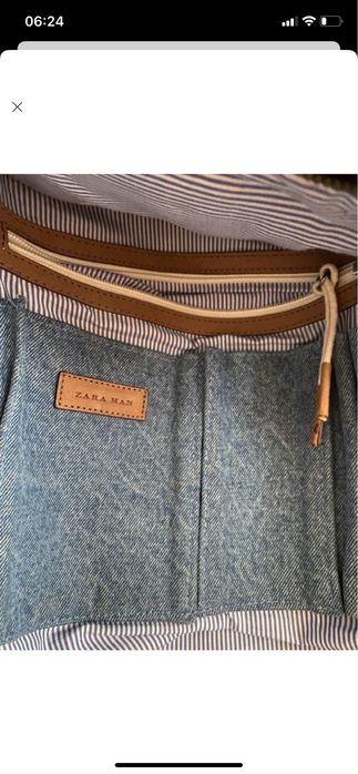 Рюкзак zara текстиль/шкіра